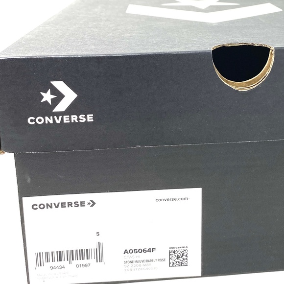 Converse Ctas High Top Casual Sneakers Women's Skate Stone Mauve Canvas A05064F - Picture 10 of 11